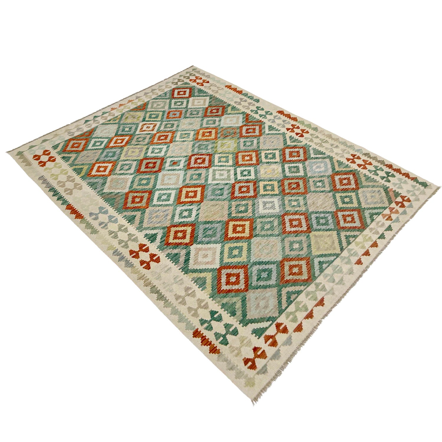 Handmade Vegetable Kelim 6' 8" x 9' 8" ft / 202 x 295 cm - No. R38689