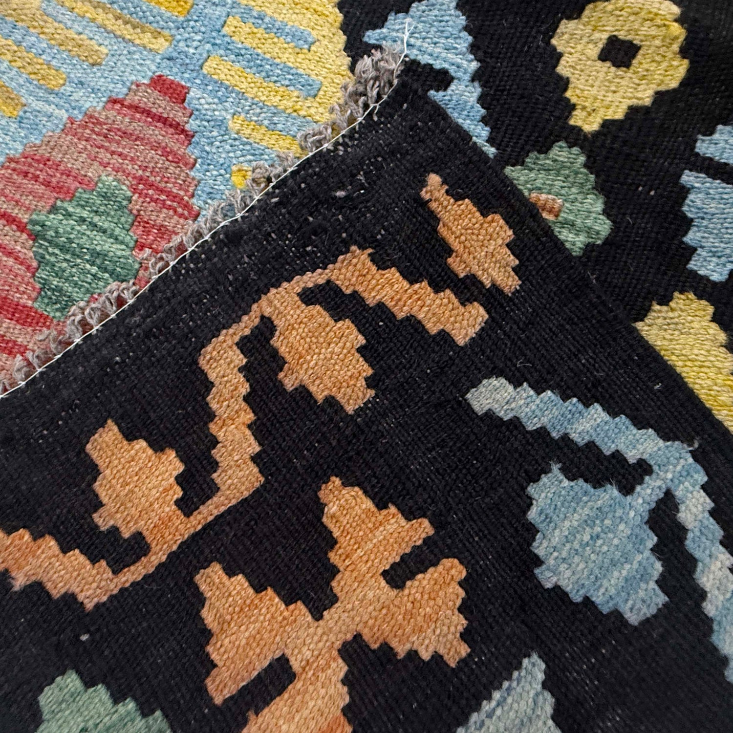 Handmade Afghan Vegetable Kilim 6' 2" x 9' 4" ft / 189 x 284 cm - No. R38690