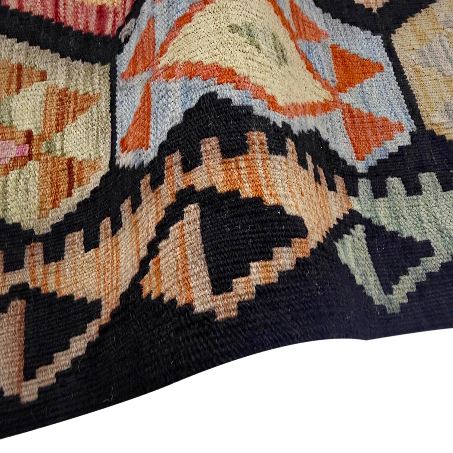 Hand Knotted Afghan Style Kilim 6' 7" x 9' 11" ft / 200 x 302 cm - No. R38691