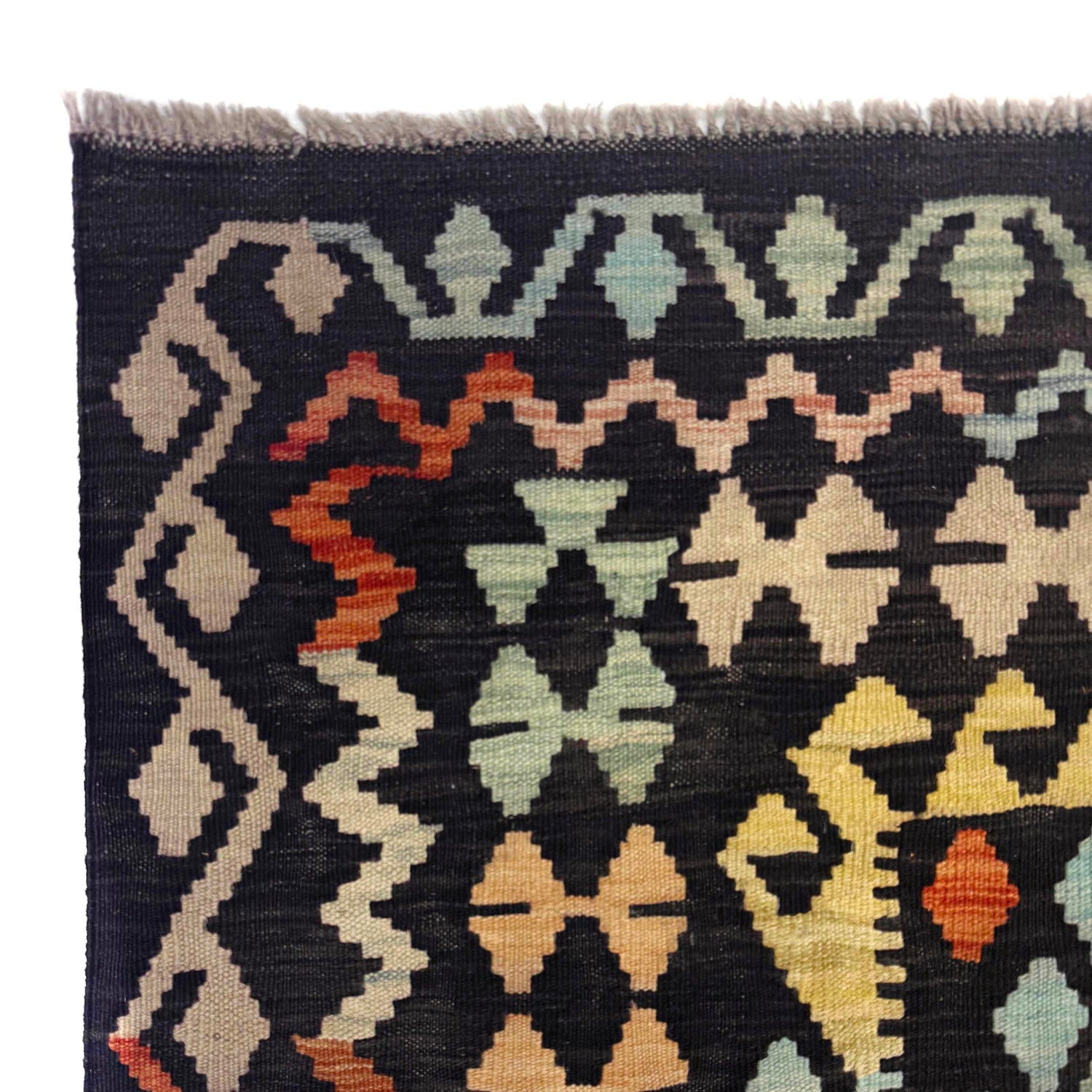 Handmade Turkish Design Wool Kilim 6' 7" x 9' 10" ft / 200 x 299 cm - No. R38693