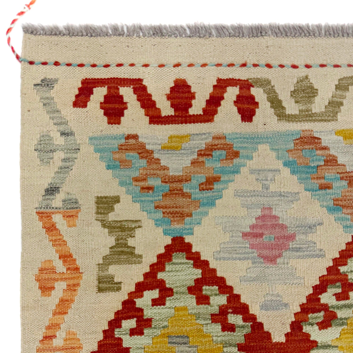 Handmade Afghan Vegetable Kilim Runner 2' 6" x 9' 9" ft / 76 x 298 cm - No. R38694