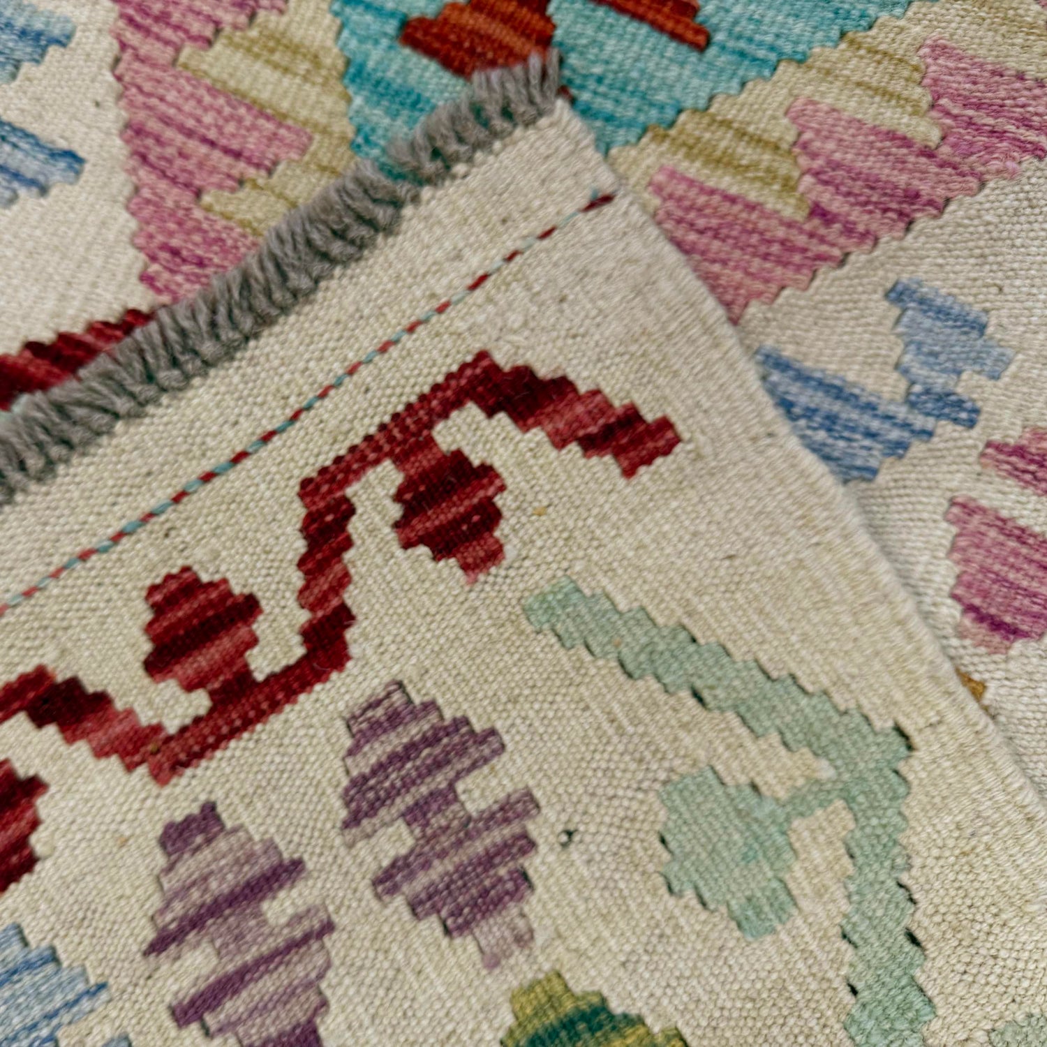 Handmade Afghan Vegetable Kilim Runner 2' 8" x 9' 9" ft / 81 x 297 cm - No. R38696
