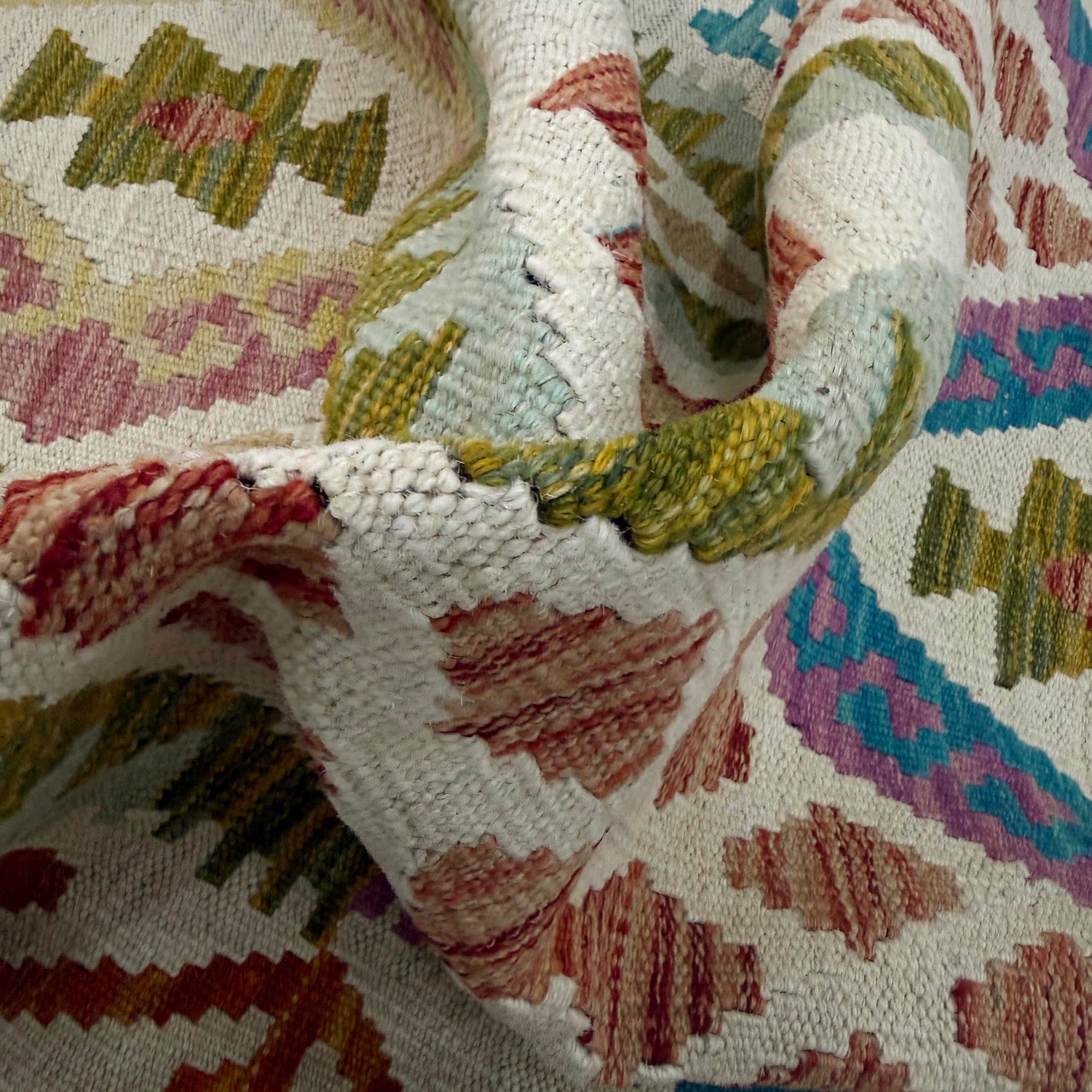 Hand Woven Wool Kelim Runner 2' 10" x 16' 2" ft / 86 x 493 cm - No. R38697