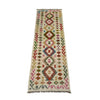 Hand Knotted Afghan Style Kilim Runner 2' 4" x 7' 10" ft / 71 x 240 cm - No. R38700