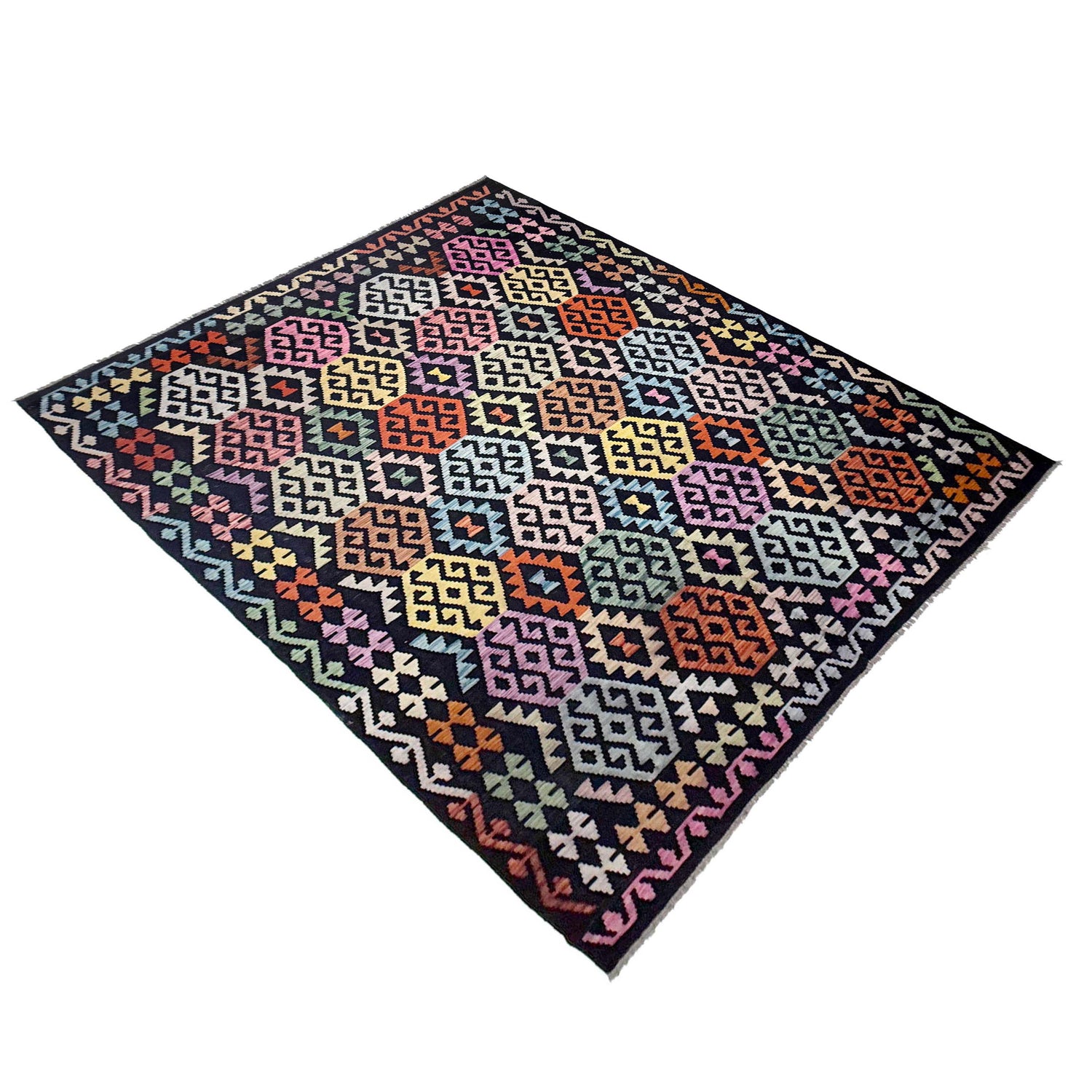 Hand Knotted Flatweave Kilim 6' 9" x 9' 9" ft / 205 x 297 cm - No. R38702