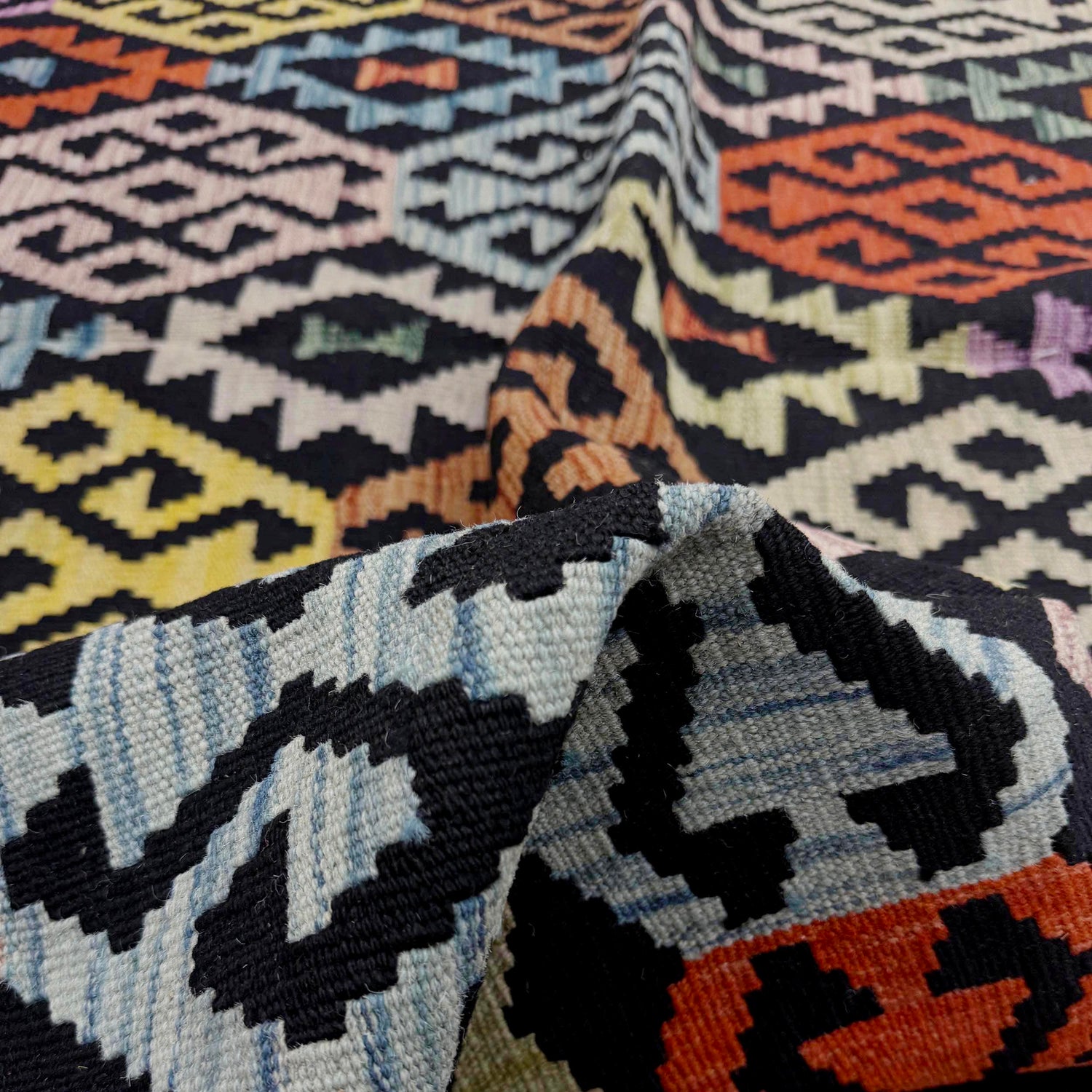 Hand Knotted Flatweave Kilim 6' 9" x 9' 9" ft / 205 x 297 cm - No. R38702