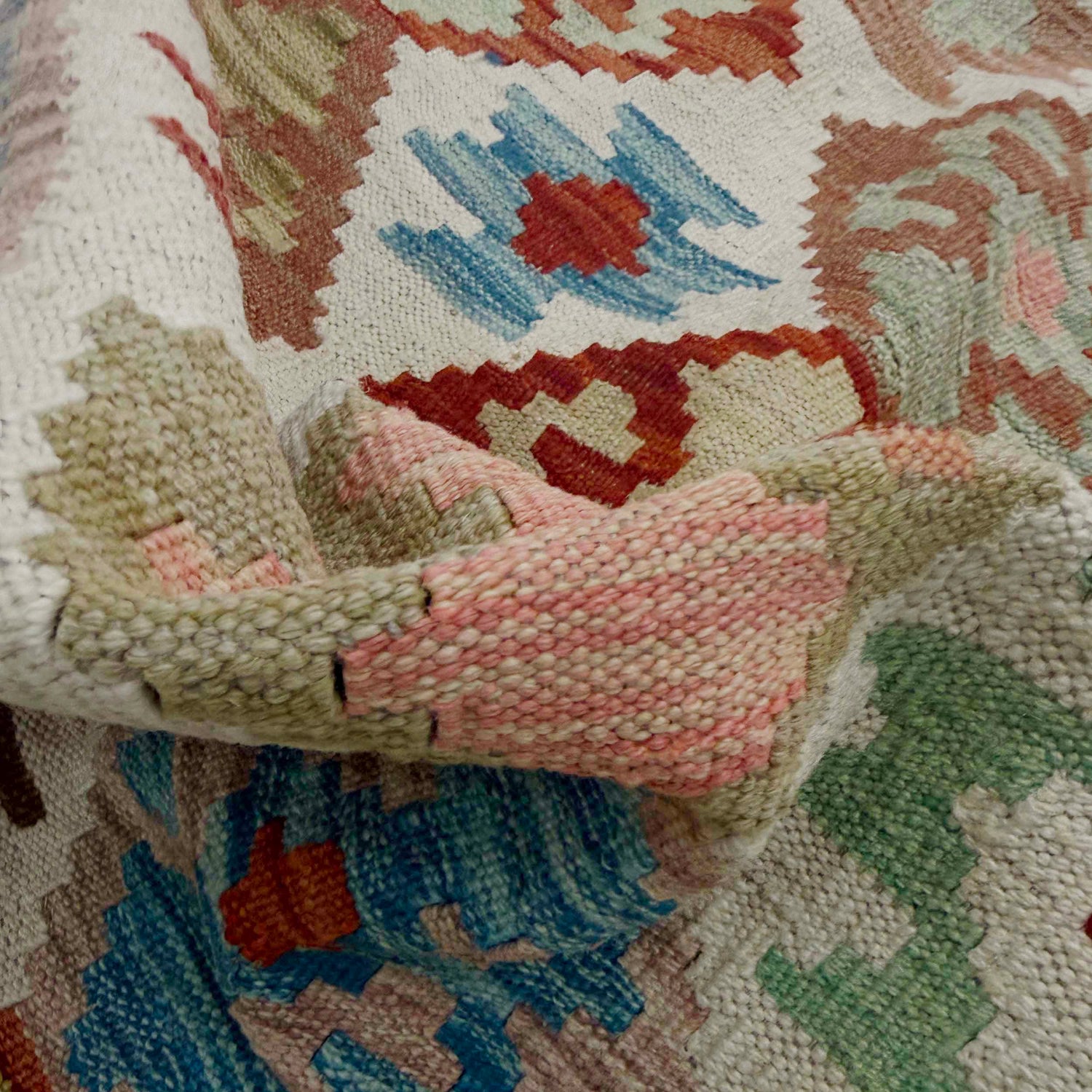 Hand Knotted Flatweave Kilim Runner 2' 10" x 9' 5" ft / 86 x 287 cm - No. R38705