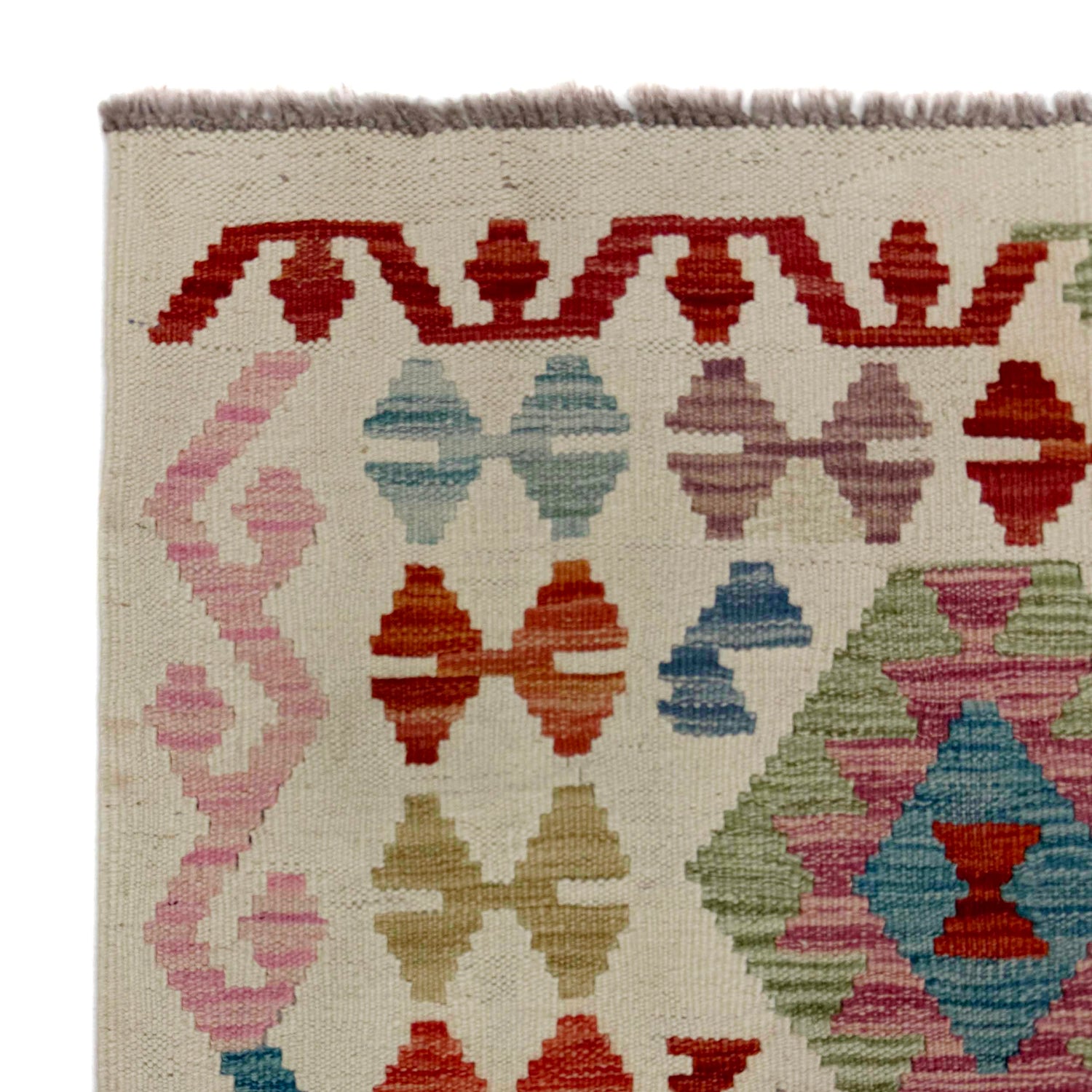 Handmade Turkish Design Wool Kilim Runner 2' 9" x 9' 7" ft / 83 x 293 cm - No. R38706