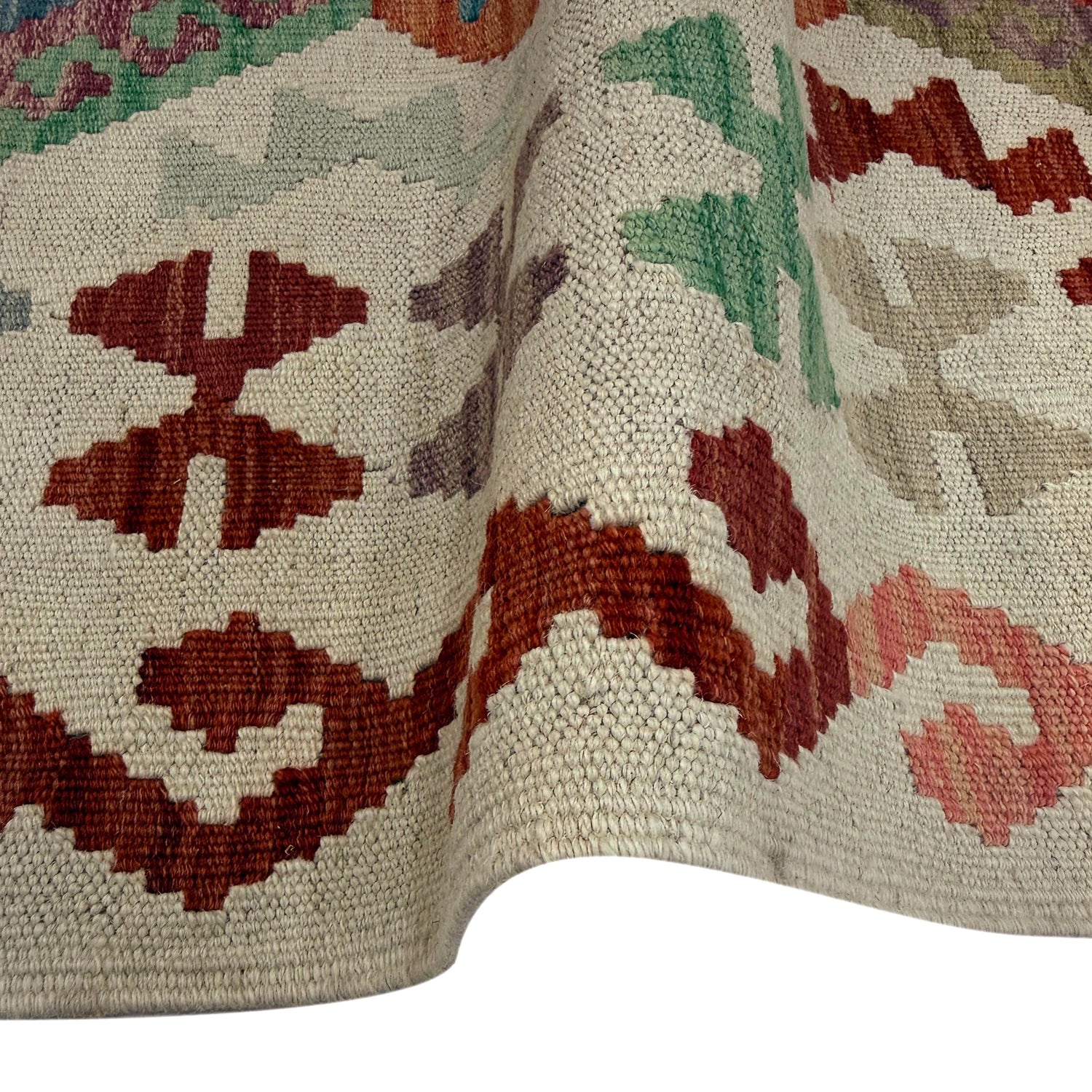 Handmade Turkish Design Wool Kilim Runner 2' 9" x 9' 7" ft / 83 x 293 cm - No. R38706