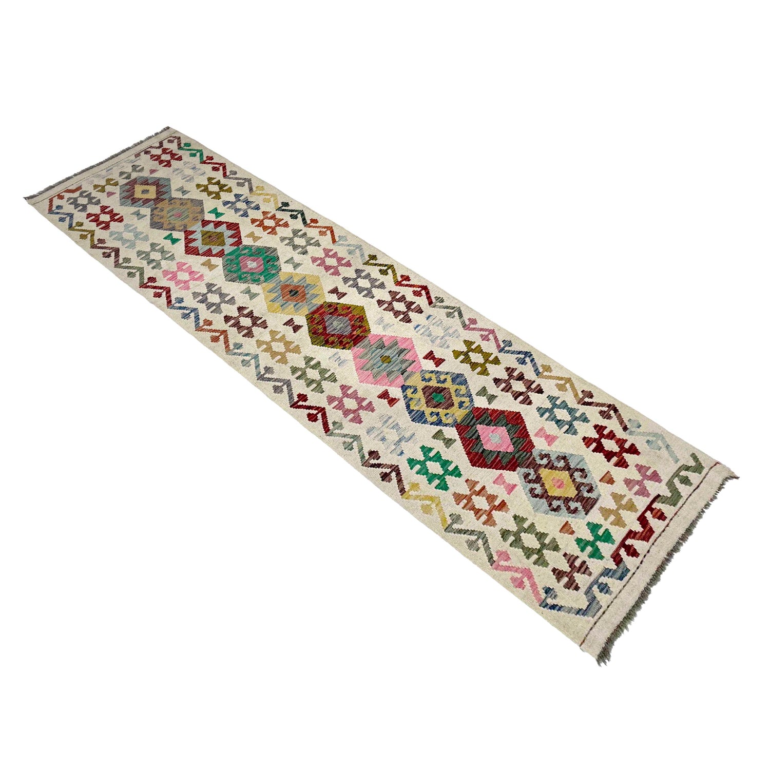 Long Chobi Kilim Runner 2' 9" x 9' 7" ft / 83 x 292 cm - No. R38707