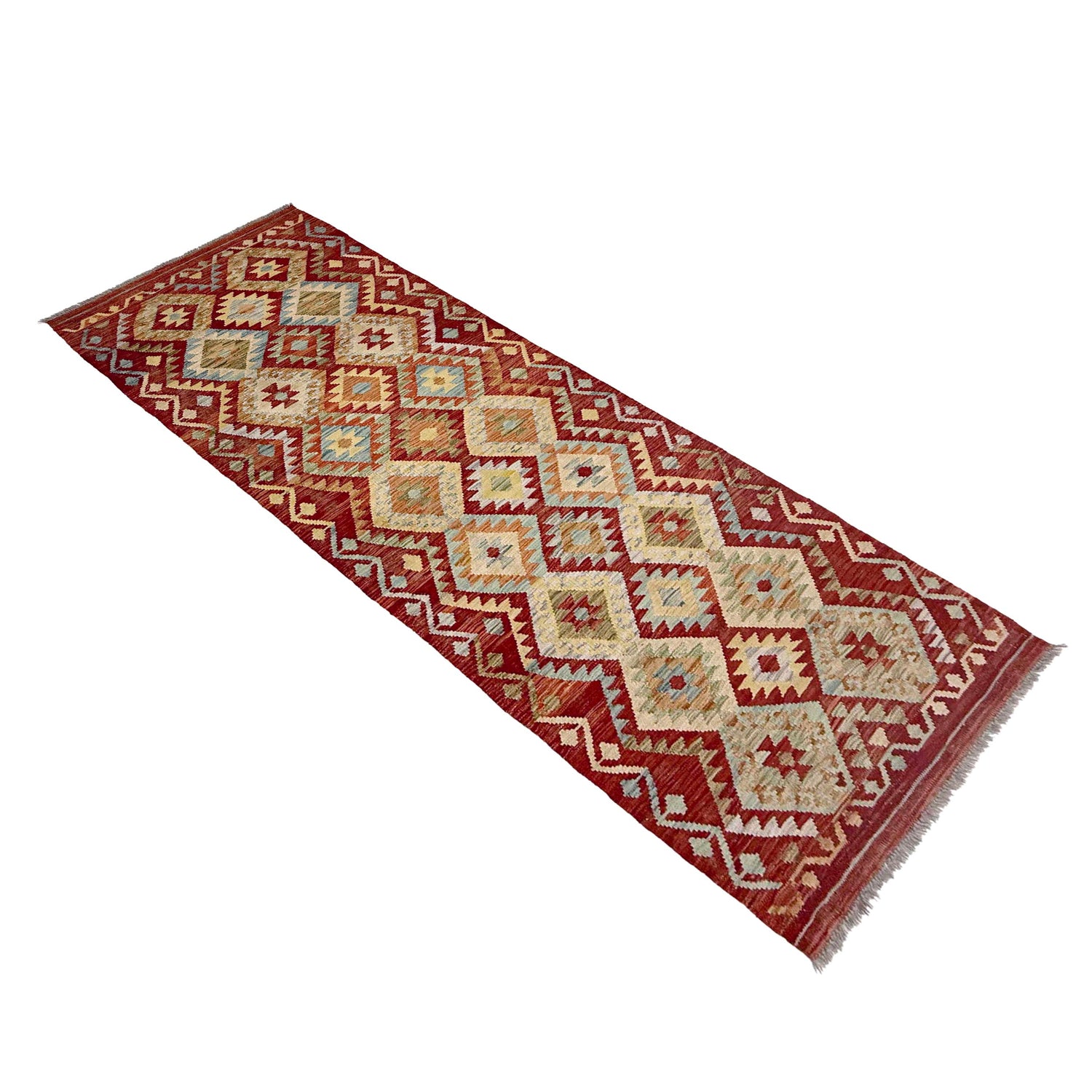 Hand Knotted Flatweave Kilim Runner 2' 9" x 9' 1" ft / 85 x 278 cm - No. R38708