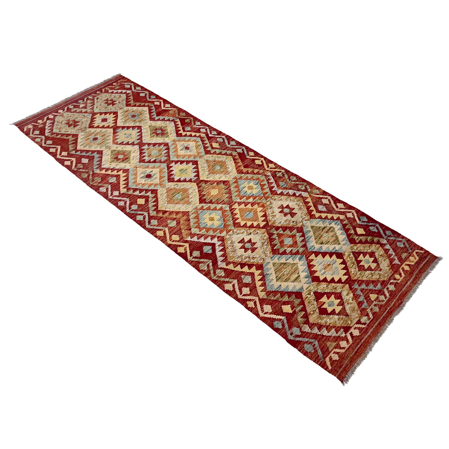 Hand Knotted Flatweave Kilim Runner 2' 9" x 9' 1" ft / 85 x 278 cm - No. R38708