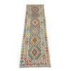 Handmade Afghan Vegetable Kilim Runner 2' 9" x 9' 8" ft / 84 x 295 cm - No. R38712