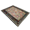 Multi Color ful Flat-Weave Wool Kilim 6' 11" x 9' 7" ft / 211 x 292 cm - No. R38713