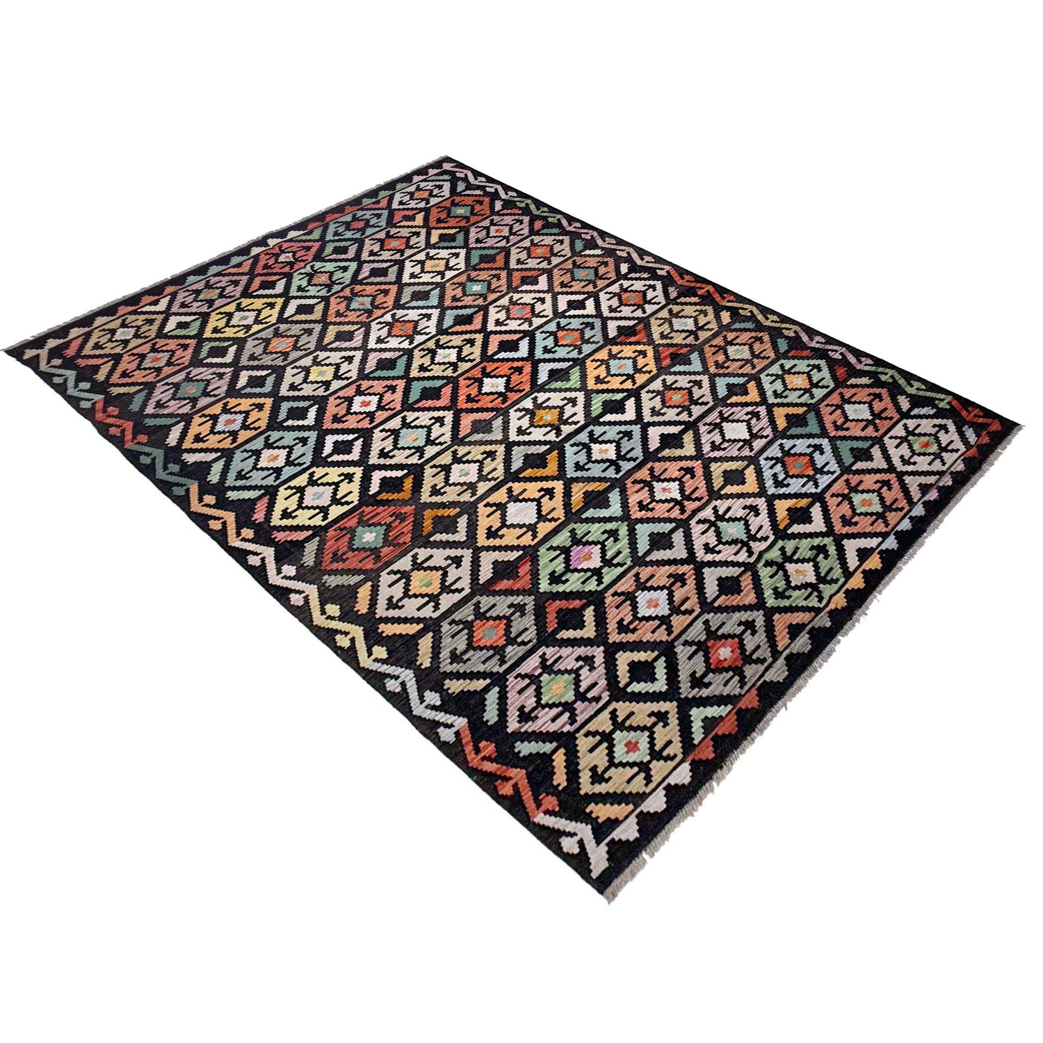 Handmade Vegetable Kilim 6' 4" x 9' 9" ft / 192 x 297 cm - No. R38714