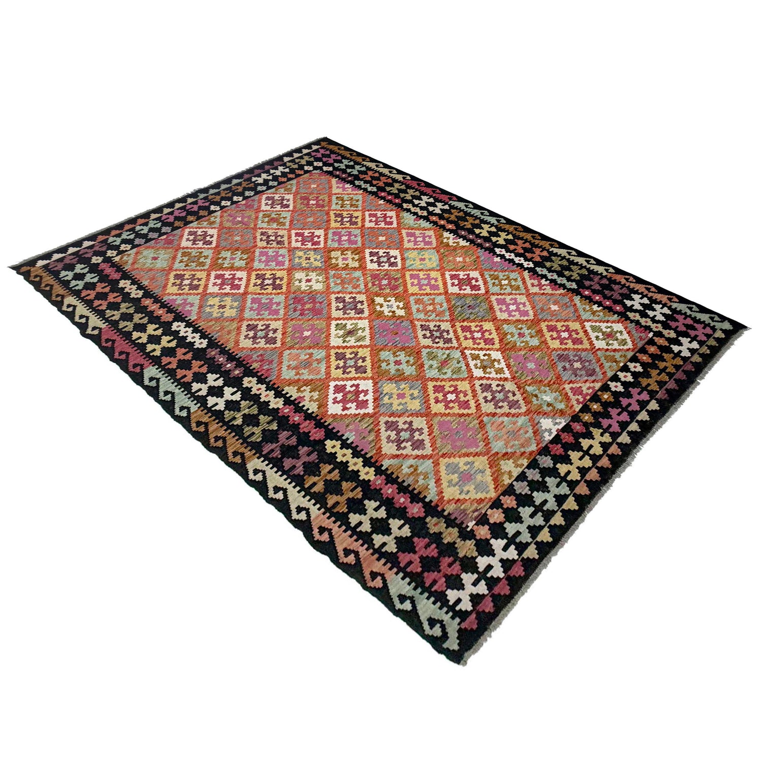 Handmade Vegetable Kelim 6' 11" x 10' 0" ft / 210 x 305 cm - No. R38715