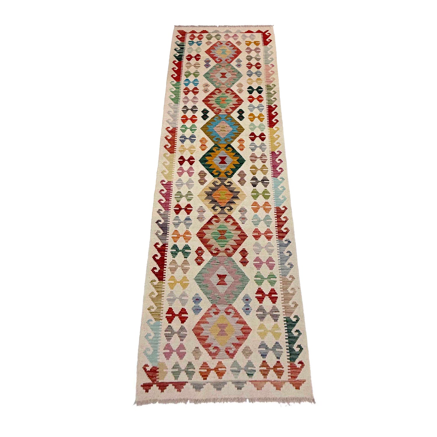 Handmade Vegetable Kelim Runner 2' 7" x 9' 9" ft / 78 x 297 cm - No. R38723