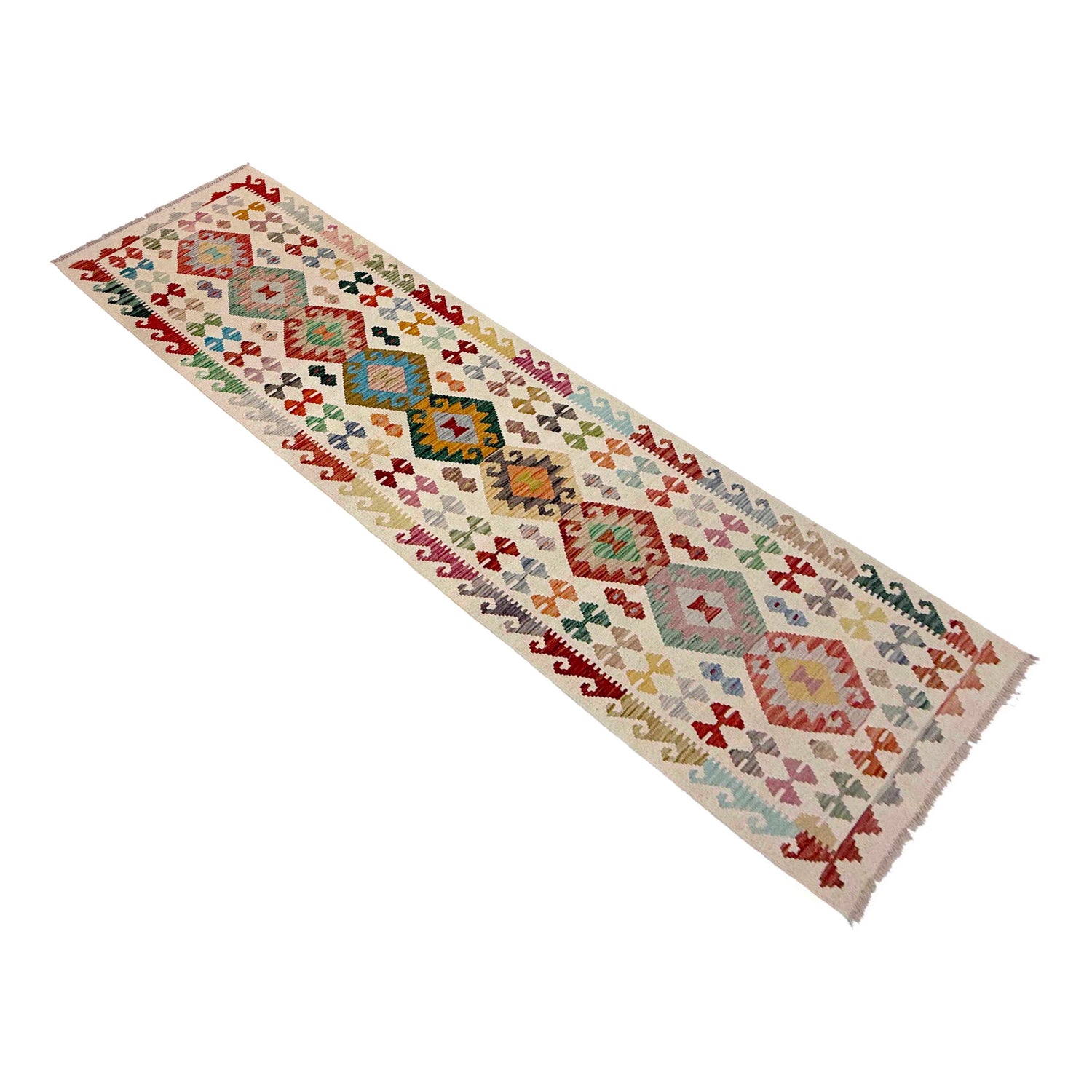 Handmade Vegetable Kelim Runner 2' 7" x 9' 9" ft / 78 x 297 cm - No. R38723