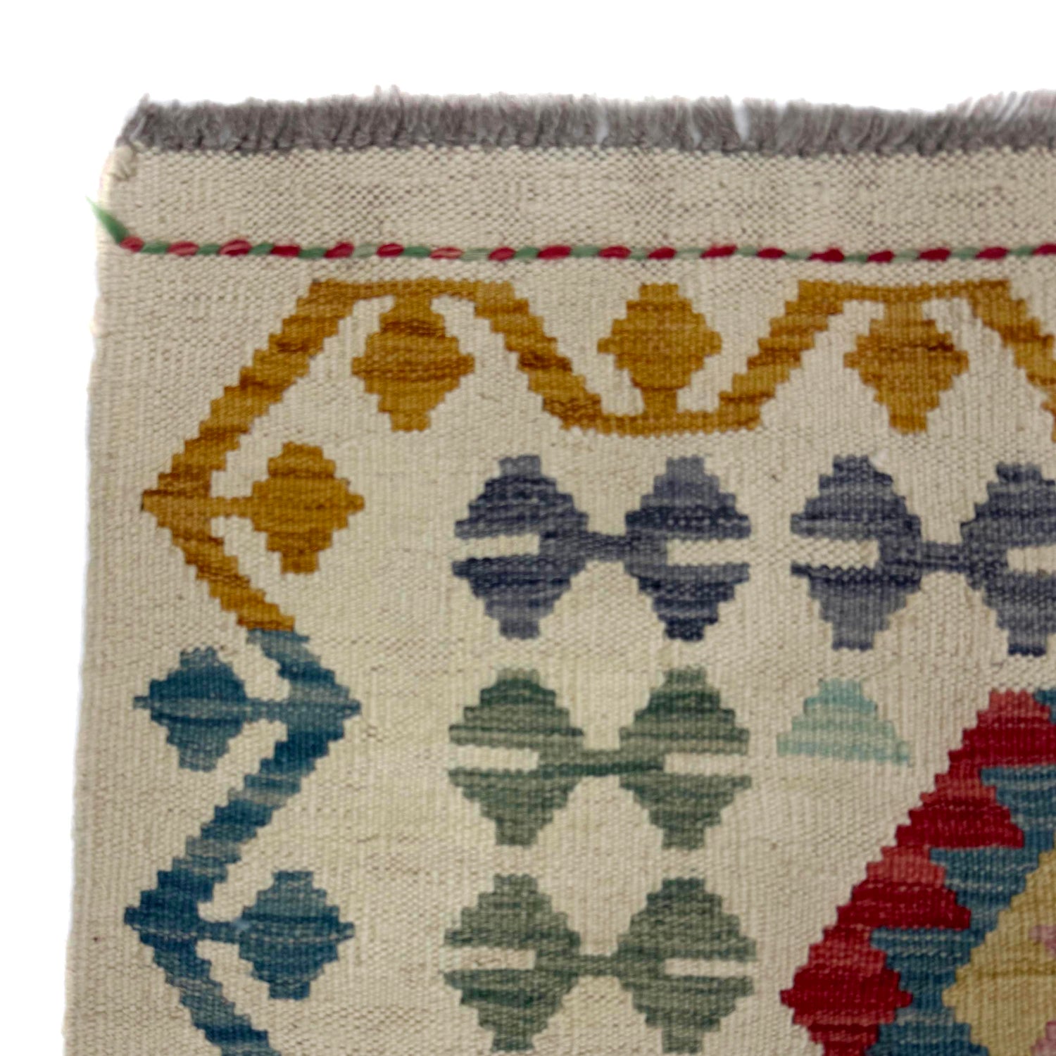 Hand Knotted Afghan Style Kilim Runner 2' 8" x 9' 4" ft / 81 x 285 cm - No. R38724