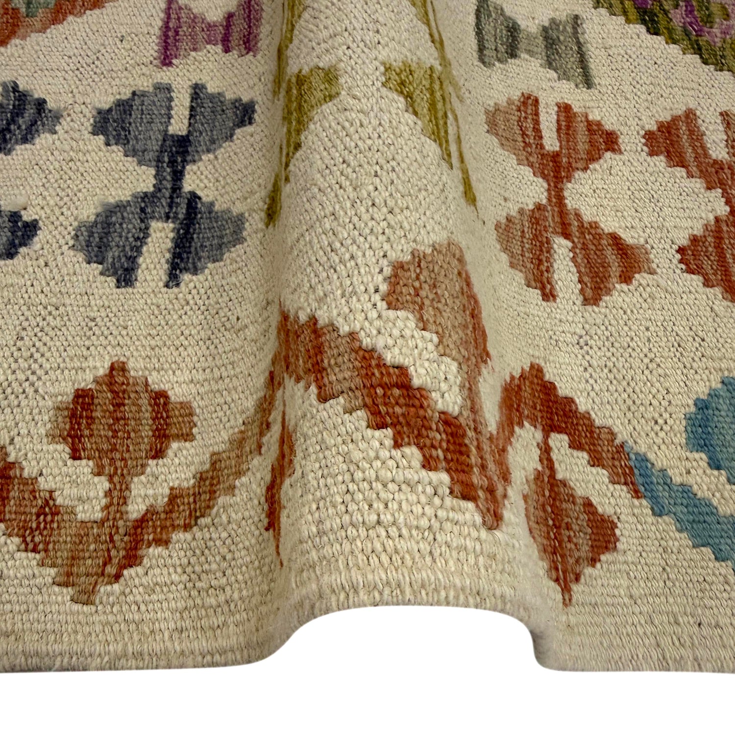 Hand Knotted Afghan Style Kilim Runner 2' 8" x 9' 4" ft / 81 x 285 cm - No. R38724