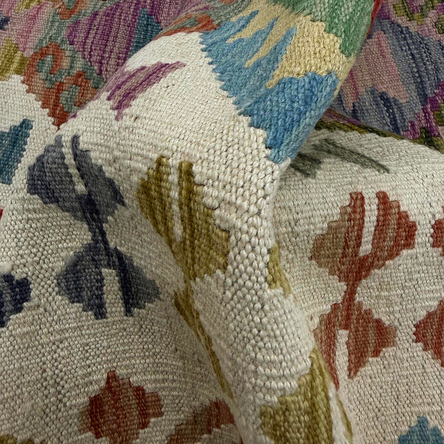 Hand Knotted Afghan Style Kilim Runner 2' 8" x 9' 4" ft / 81 x 285 cm - No. R38724