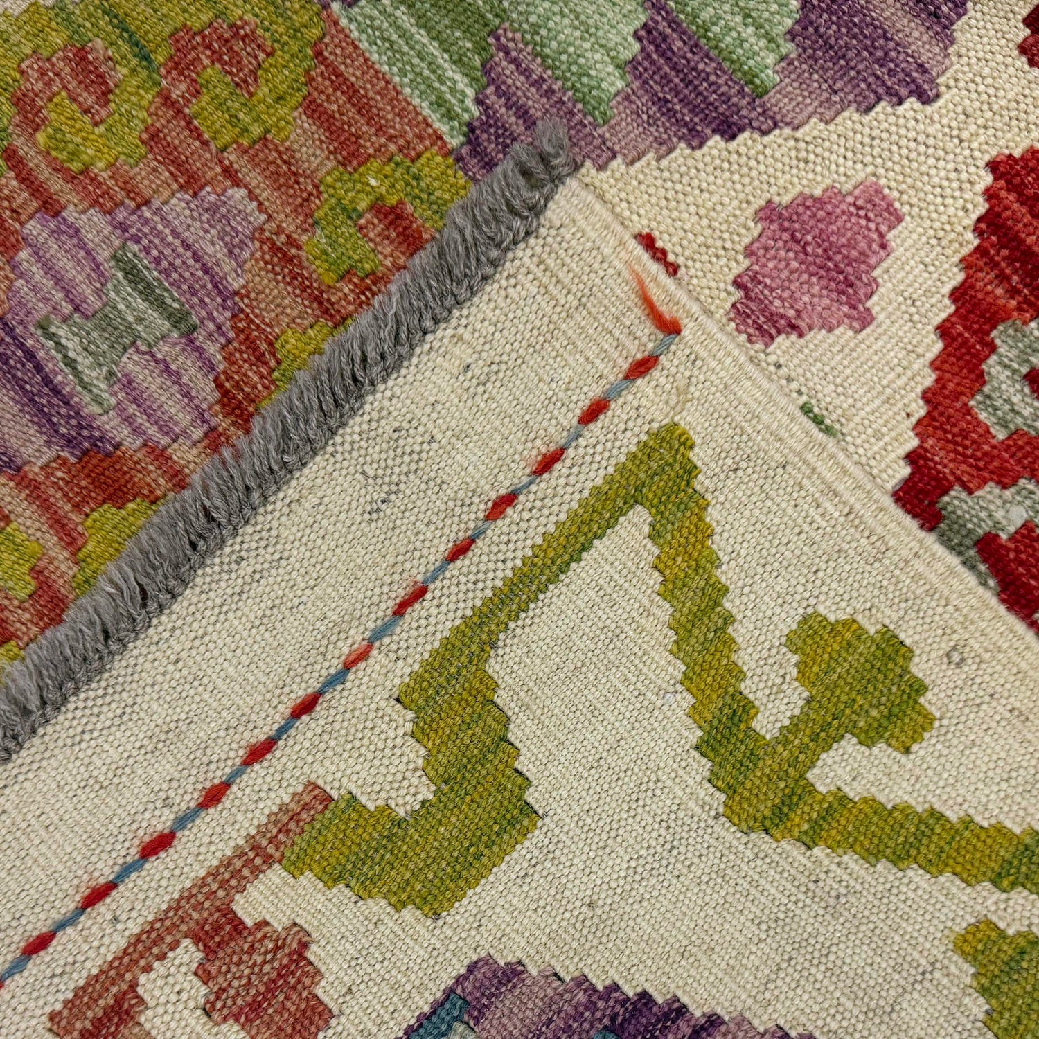 Handmade Turkish Design Wool Kilim Runner 2' 6" x 9' 7" ft / 76 x 291 cm - No. R38728