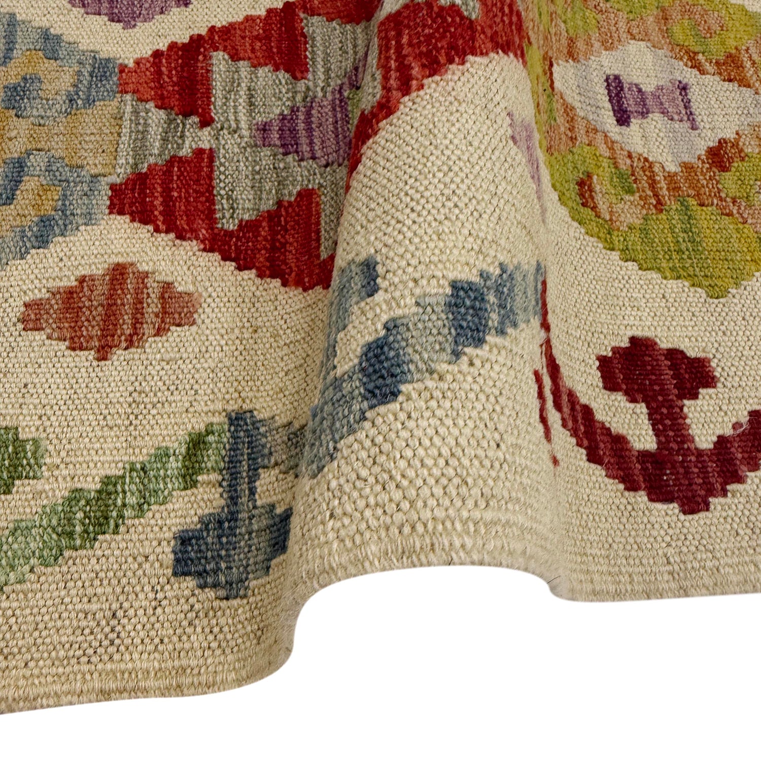 Handmade Turkish Design Wool Kilim Runner 2' 6" x 9' 7" ft / 76 x 291 cm - No. R38728