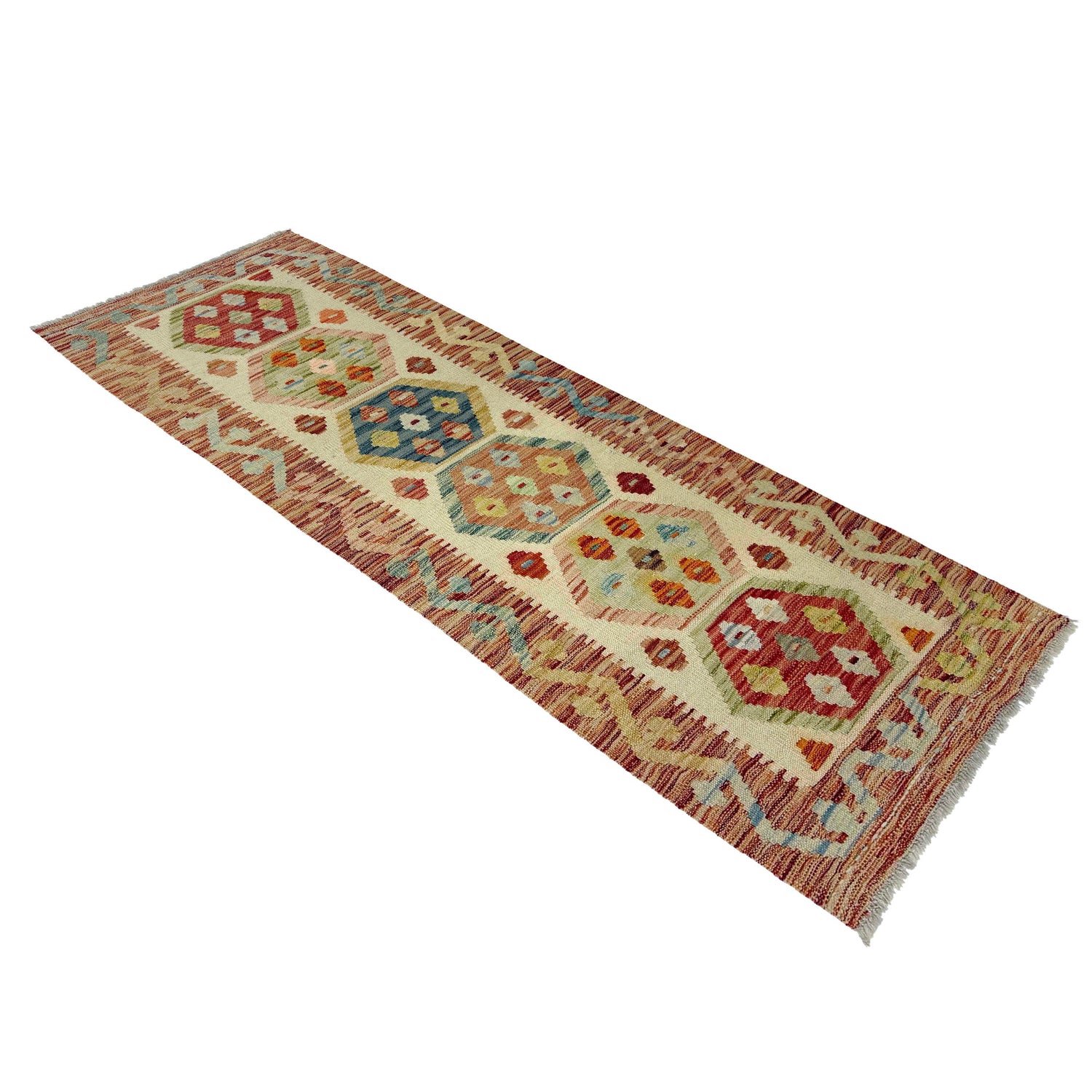 Short Kilim Runner 1' 11" x 5' 8" ft / 59 x 172 cm - No. R38729