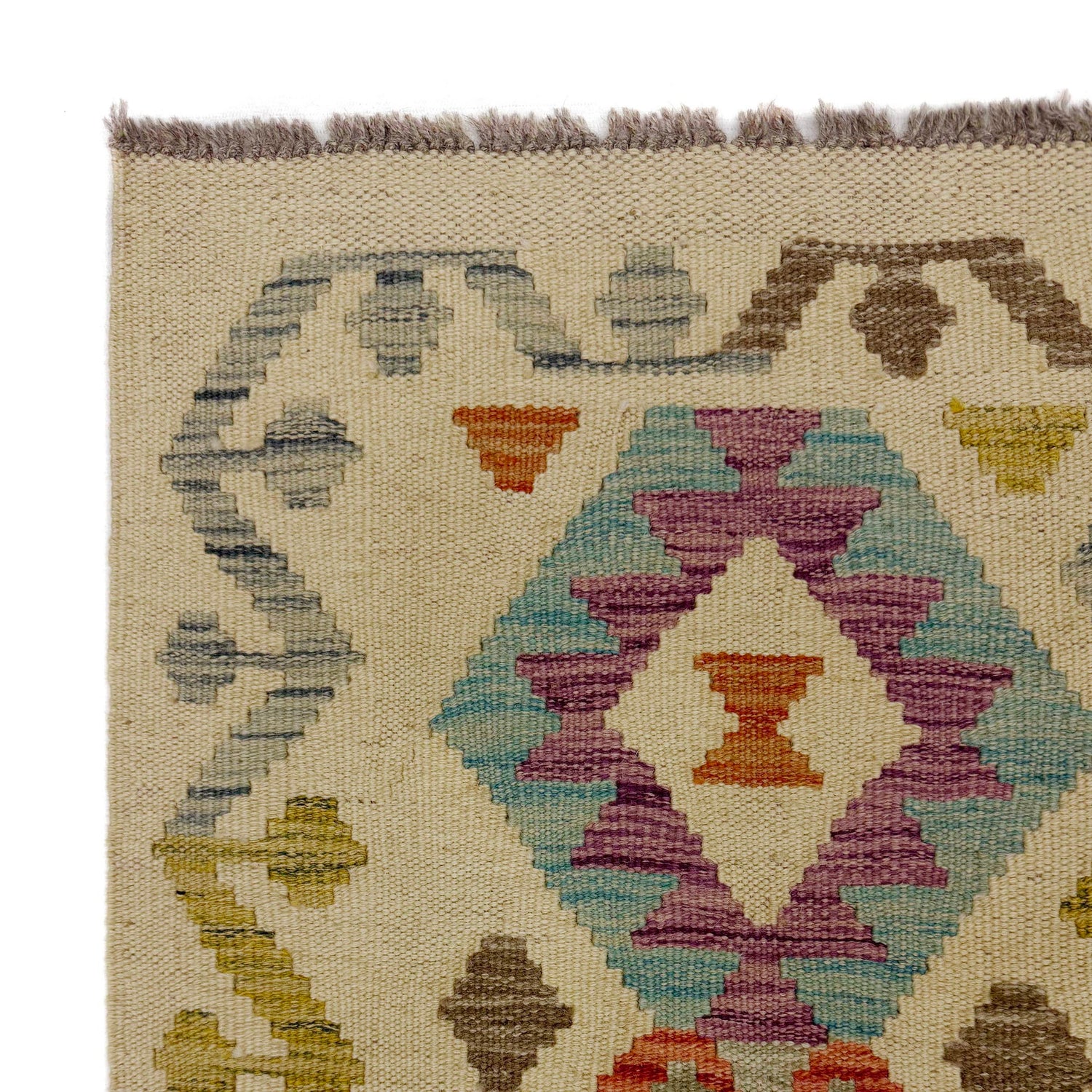 Hand Knotted Flatweave Kilim Runner 2' 7" x 9' 8" ft / 79 x 294 cm - No. R38731