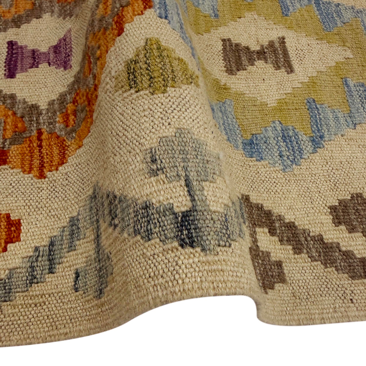 Hand Knotted Flatweave Kilim Runner 2' 7" x 9' 8" ft / 79 x 294 cm - No. R38731