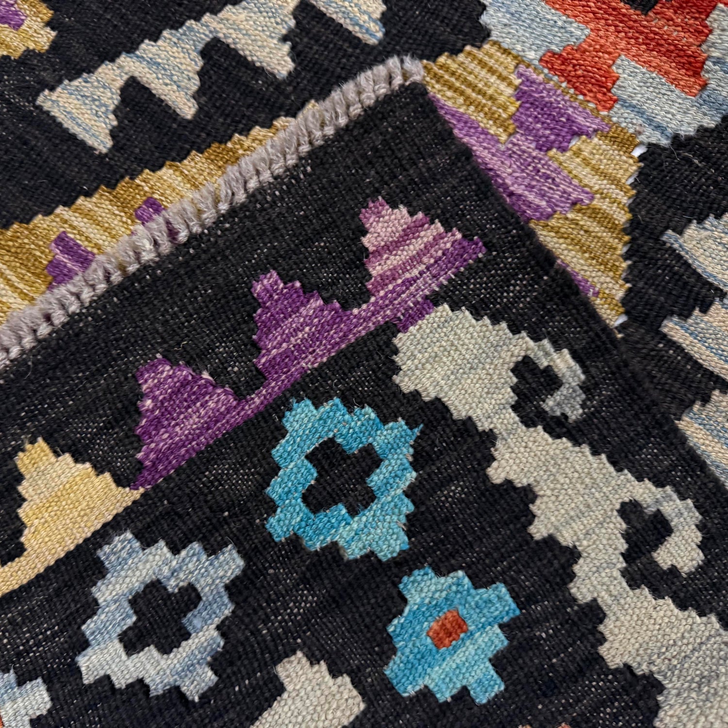 Hand Made Afghan Kilim Runner 2' 7" x 9' 10" ft / 80 x 300 cm - No. R38734