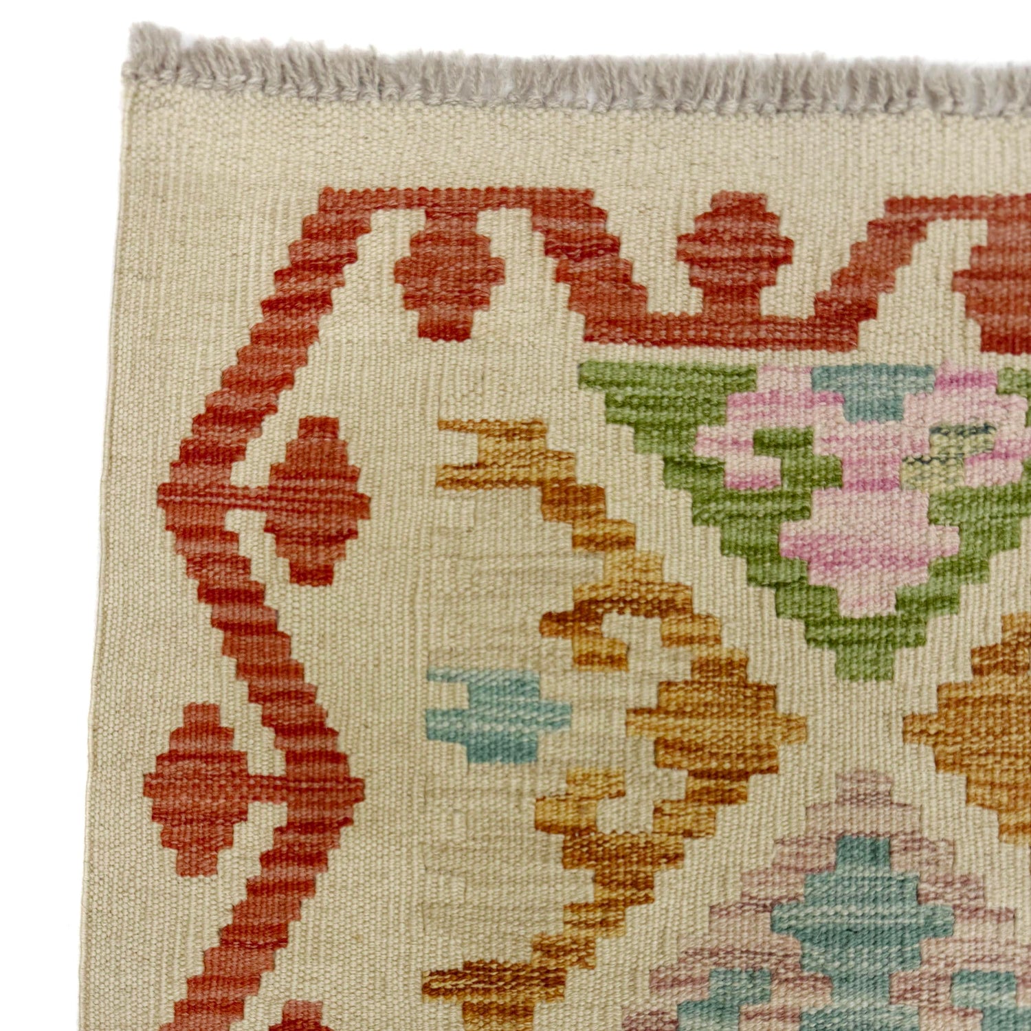 Multi Color ful Flat-Weave Wool Kilim Runner 2' 9" x 9' 6" ft / 85 x 290 cm - No. R38736