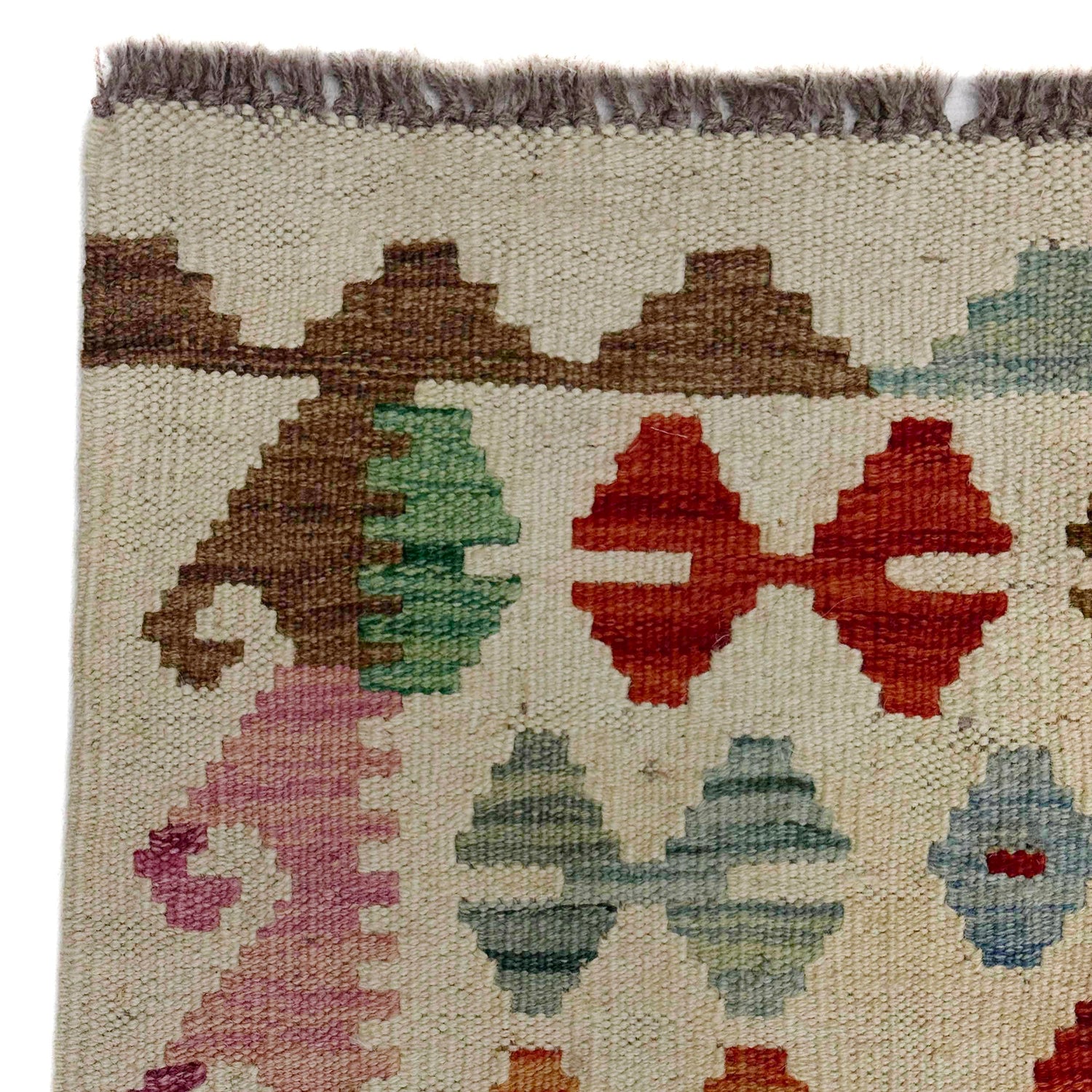 Hand Knotted Afghan Style Kilim Runner 2' 8" x 9' 8" ft / 81 x 294 cm - No. R38739