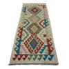 Multi Color ful Flat-Weave Wool Kilim Runner 2' 0" x 5' 8" ft / 61 x 172 cm - No. R38741