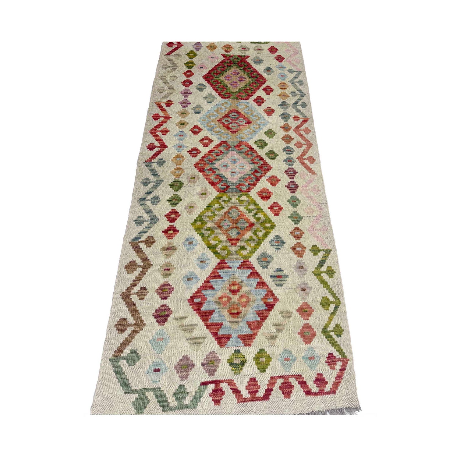 Handmade Vegetable Kilim Runner 2' 3" x 6' 3" ft / 69 x 190 cm - No. R38742