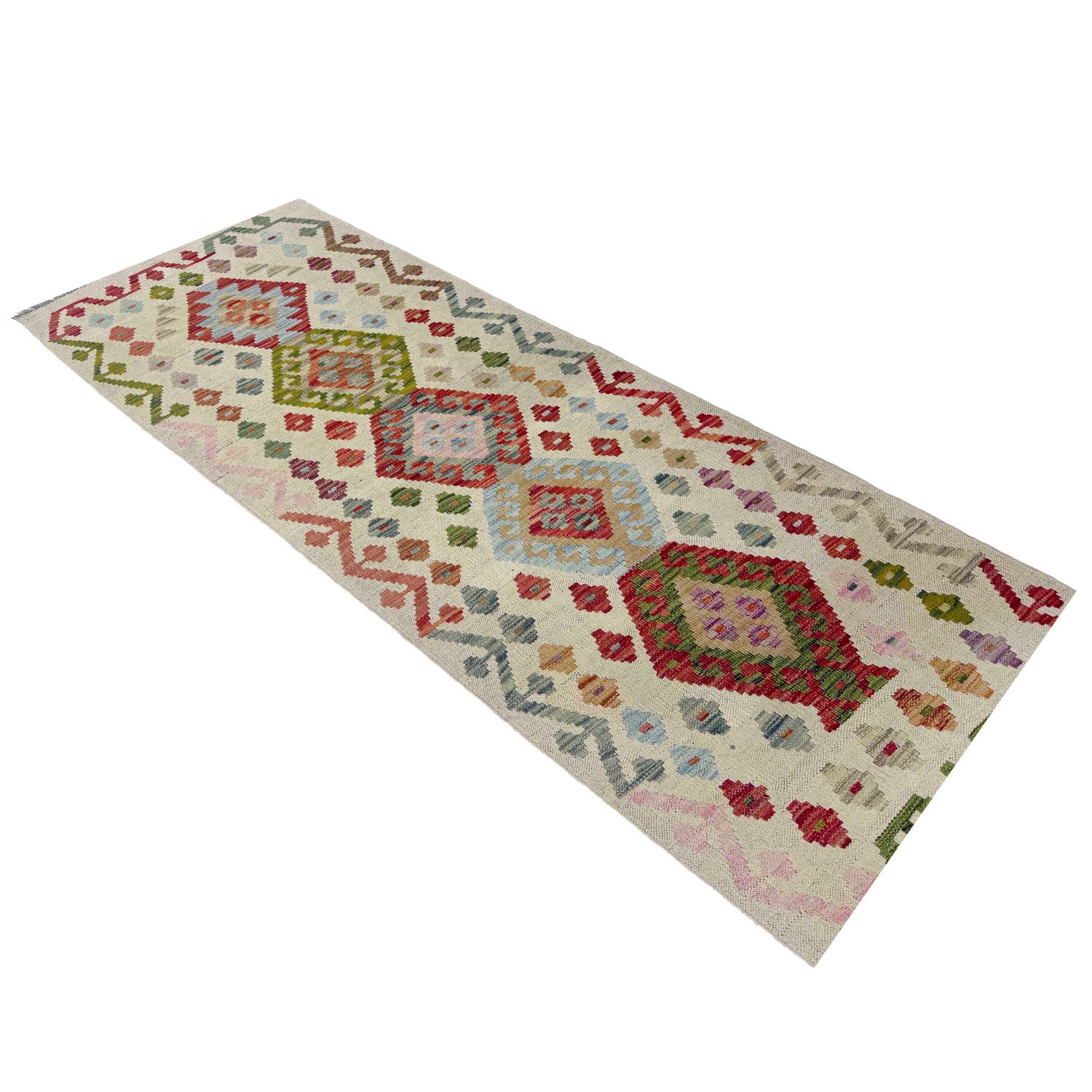 Handmade Vegetable Kilim Runner 2' 3" x 6' 3" ft / 69 x 190 cm - No. R38742