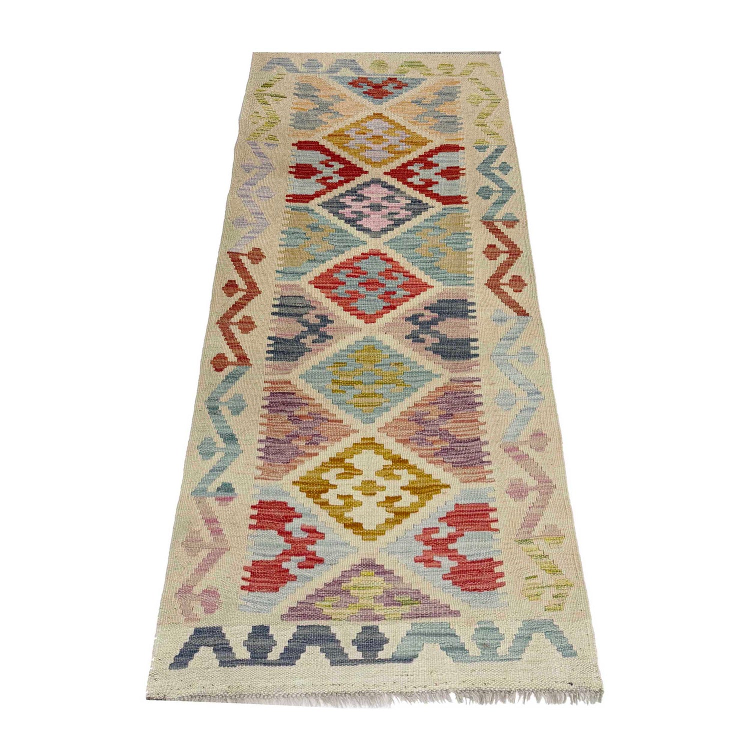 Handmade Vegetable Kelim Runner 2' 0" x 5' 7" ft / 62 x 171 cm - No. R38743
