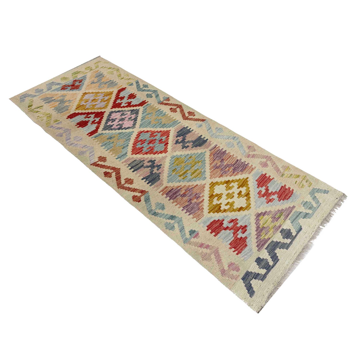 Handmade Vegetable Kelim Runner 2' 0" x 5' 7" ft / 62 x 171 cm - No. R38743