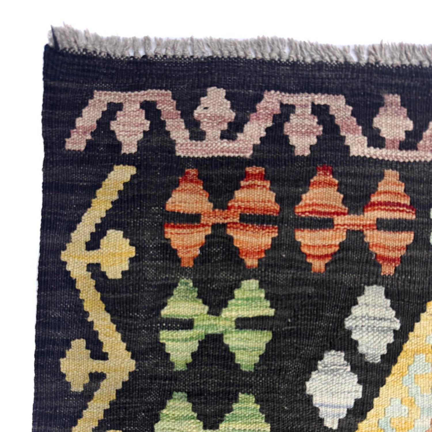 Hand Knotted Afghan Style Kilim 6' 9" x 9' 5" ft / 205 x 288 cm - No. R38744