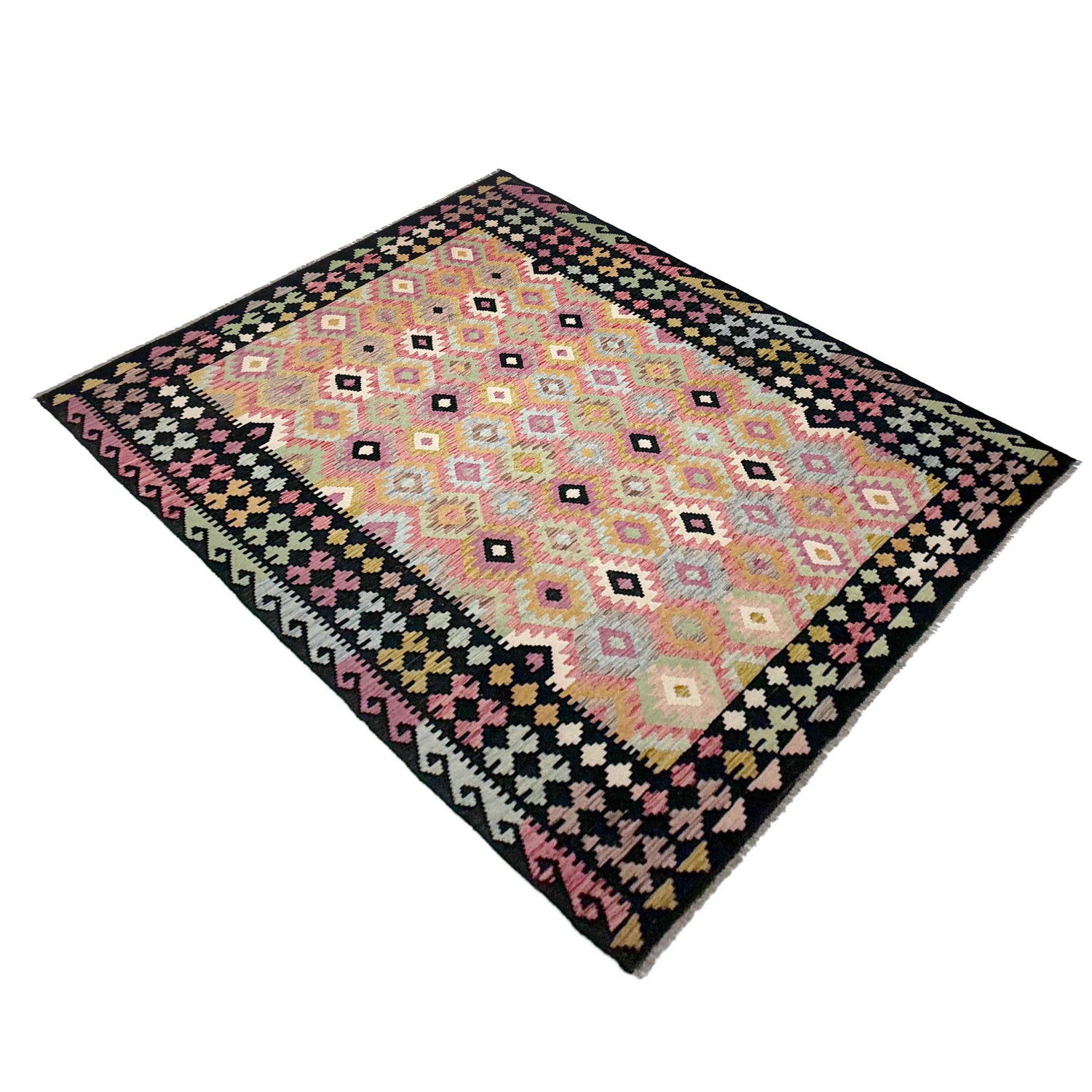 Handmade Vegetable Kilim 6' 8" x 9' 8" ft / 203 x 294 cm - No. R38745