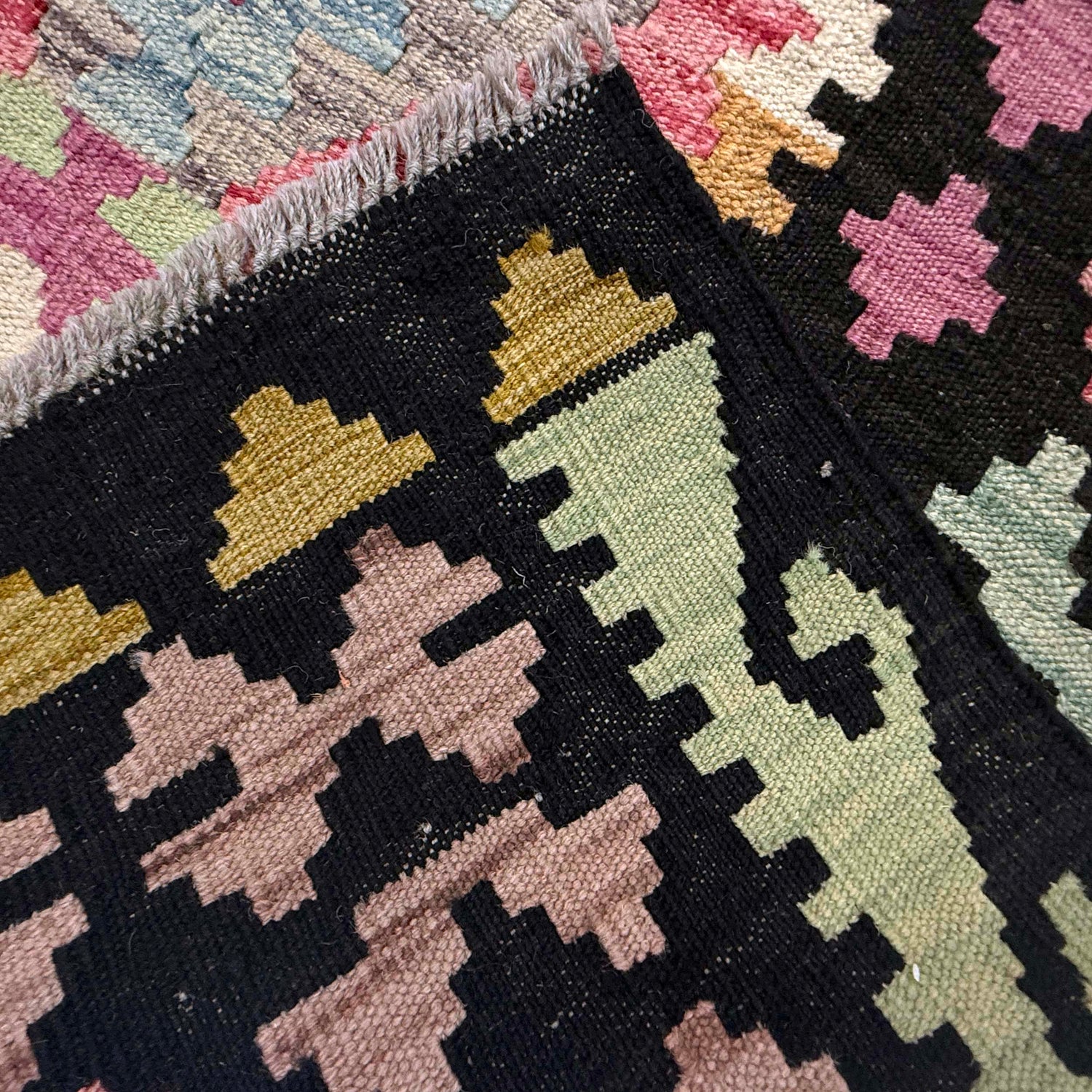 Handmade Vegetable Kilim 6' 8" x 9' 8" ft / 203 x 294 cm - No. R38745