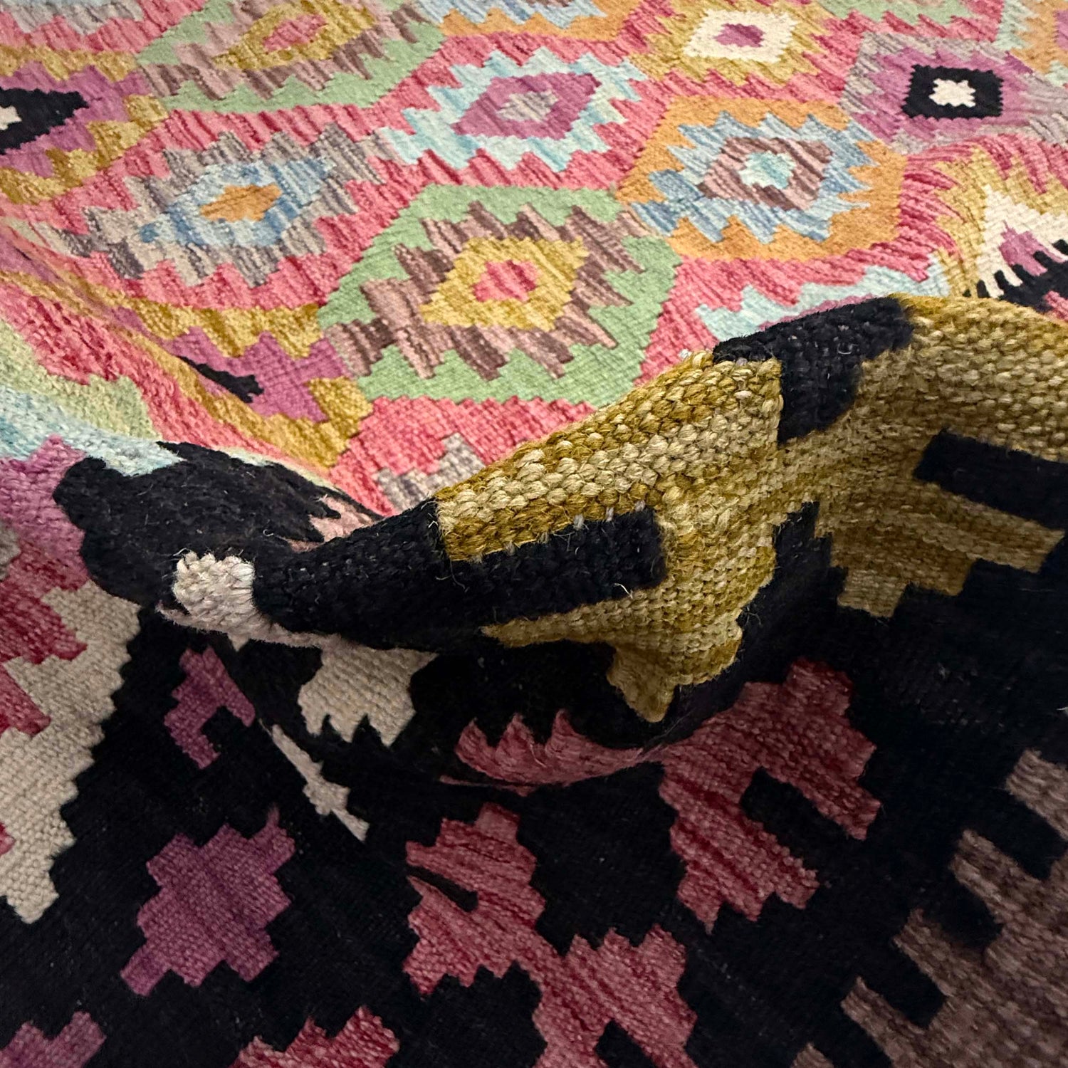 Handmade Vegetable Kilim 6' 8" x 9' 8" ft / 203 x 294 cm - No. R38745