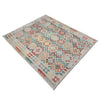 Hand Woven Wool Kelim 7' 0" x 9' 9" ft / 214 x 297 cm - No. R38746
