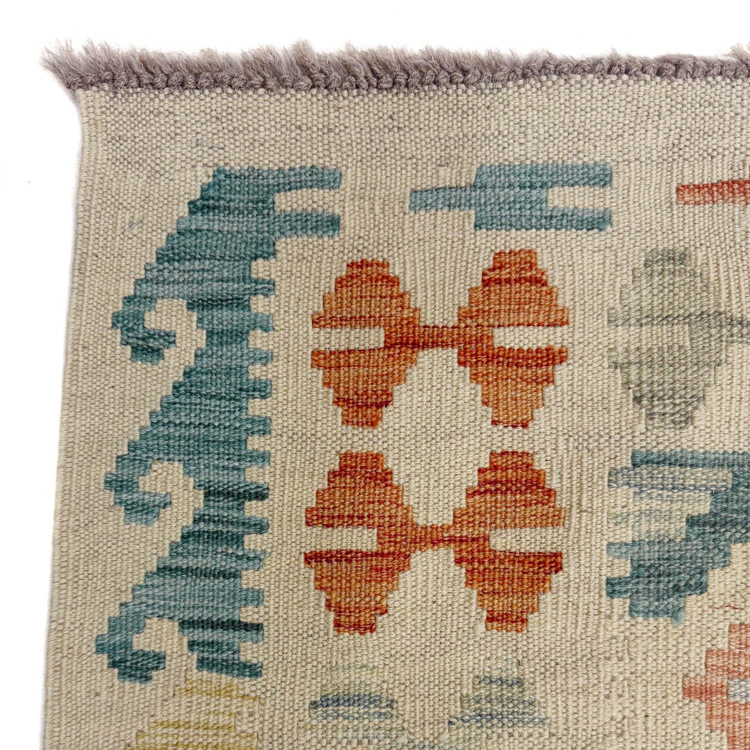 Hand Woven Wool Kelim 7' 0" x 9' 9" ft / 214 x 297 cm - No. R38746