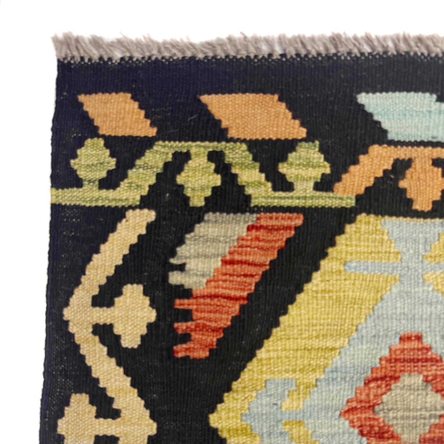 Handmade Turkish Design Wool Kilim 6' 6" x 10' 1" ft / 197 x 307 cm - No. R38747