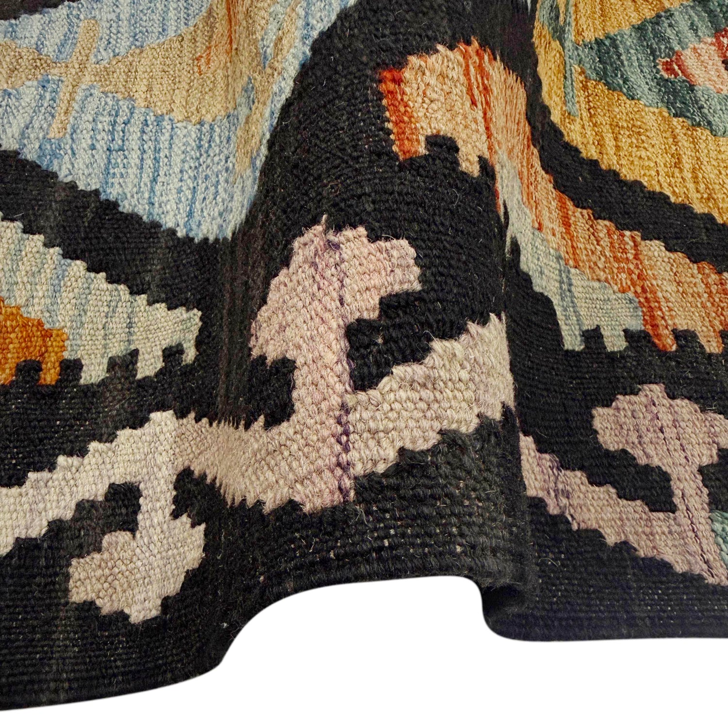 Handmade Turkish Design Wool Kilim 6' 6" x 10' 1" ft / 197 x 307 cm - No. R38747
