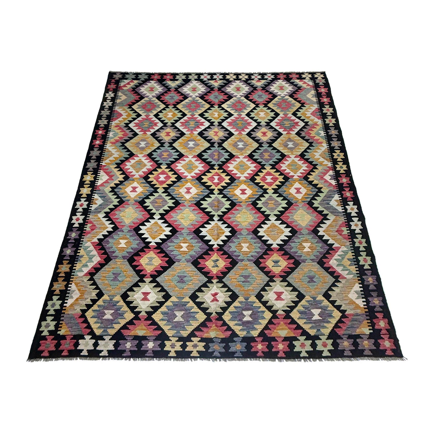 Hand Knotted Flatweave Kilim 6' 9" x 9' 11" ft / 207 x 303 cm - No. R38749