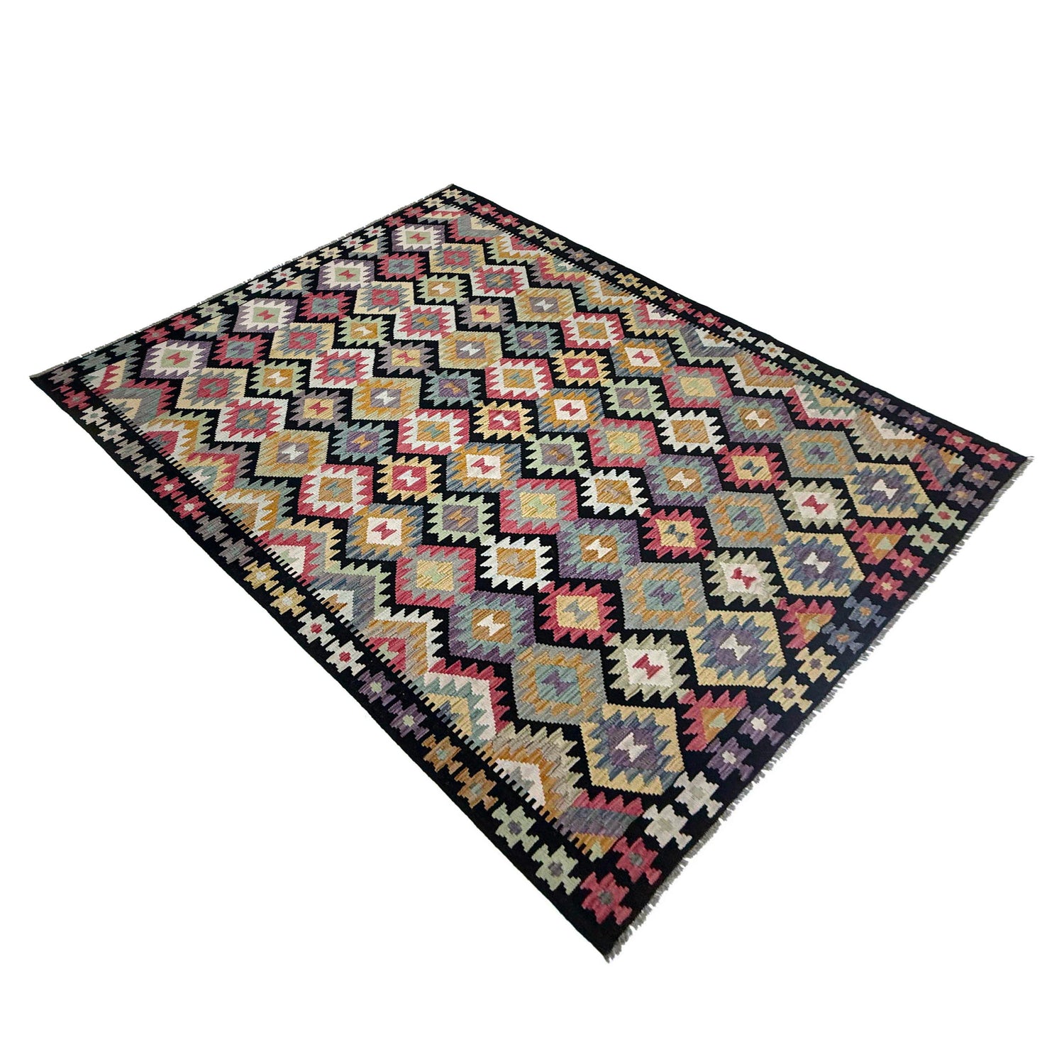 Hand Knotted Flatweave Kilim 6' 9" x 9' 11" ft / 207 x 303 cm - No. R38749