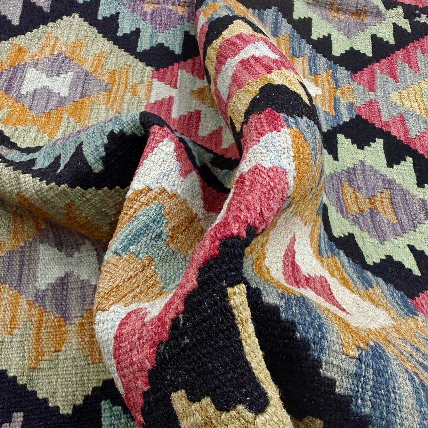 Hand Knotted Flatweave Kilim 6' 9" x 9' 11" ft / 207 x 303 cm - No. R38749