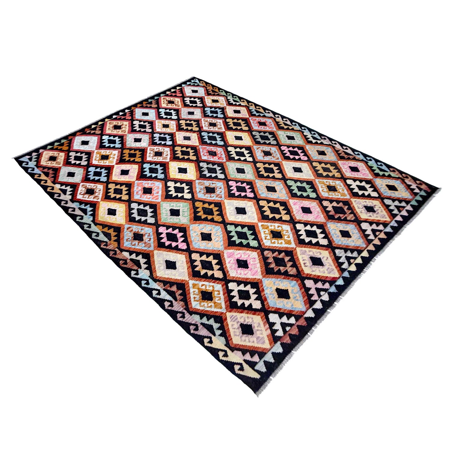 Handmade Vegetable Kelim 6' 7" x 9' 8" ft / 201 x 295 cm - No. R38751